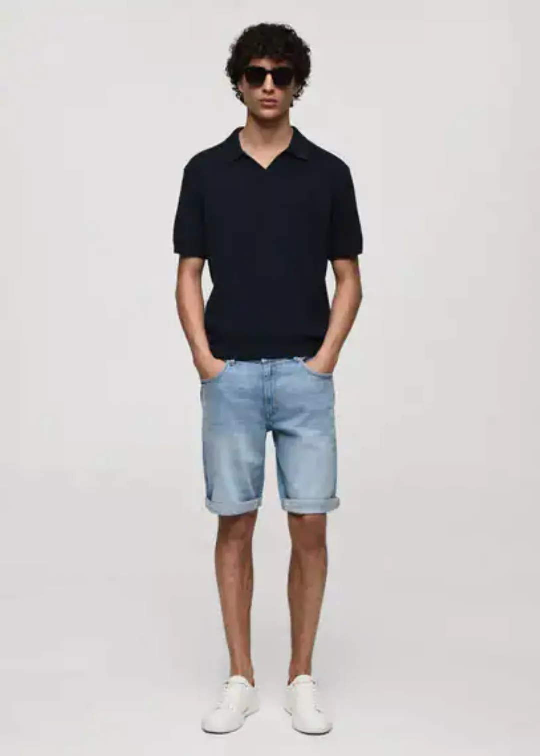 Slim Fit-Jeans-Bermudashorts günstig online kaufen