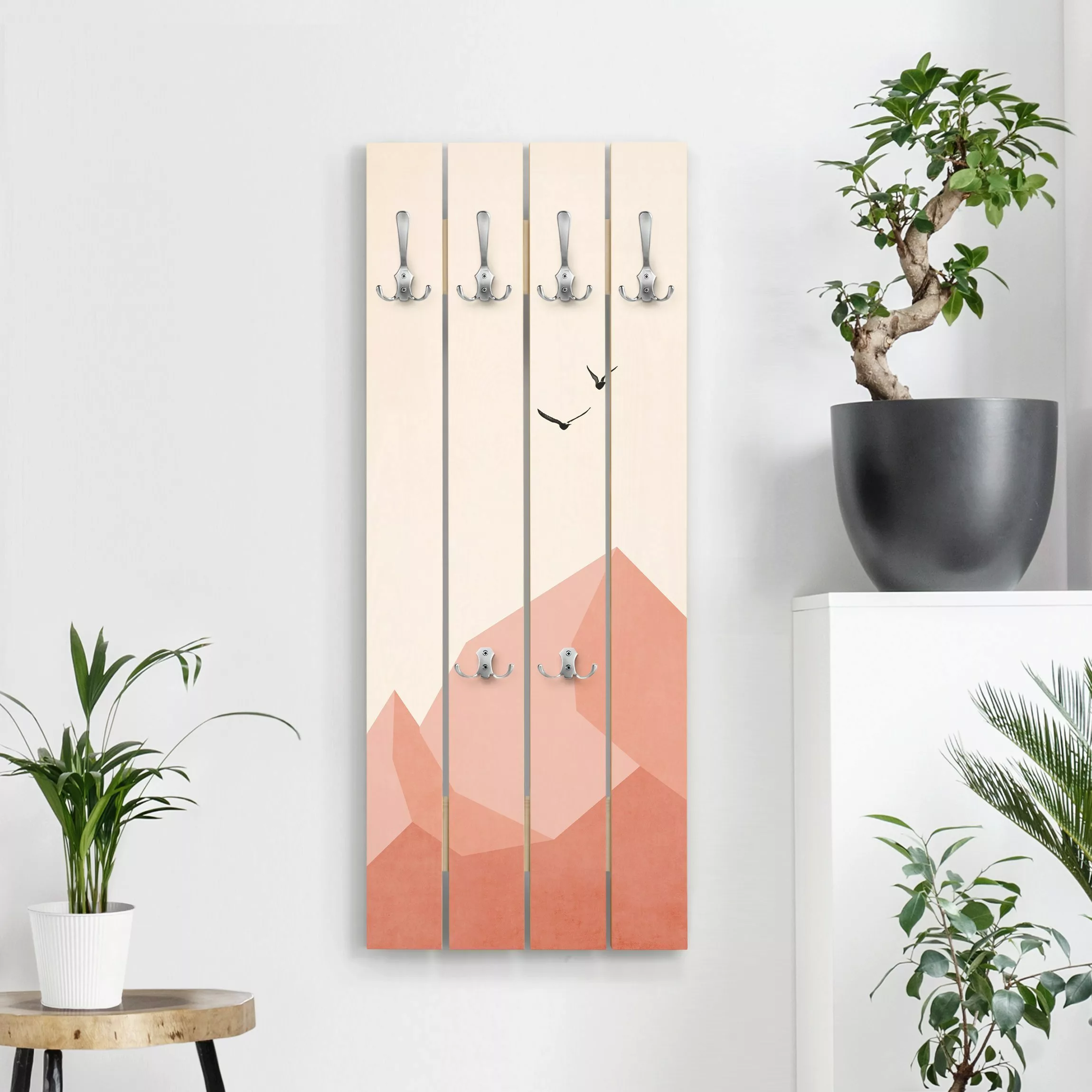 Wandgarderobe Zugspitze in Rosa Färbung günstig online kaufen