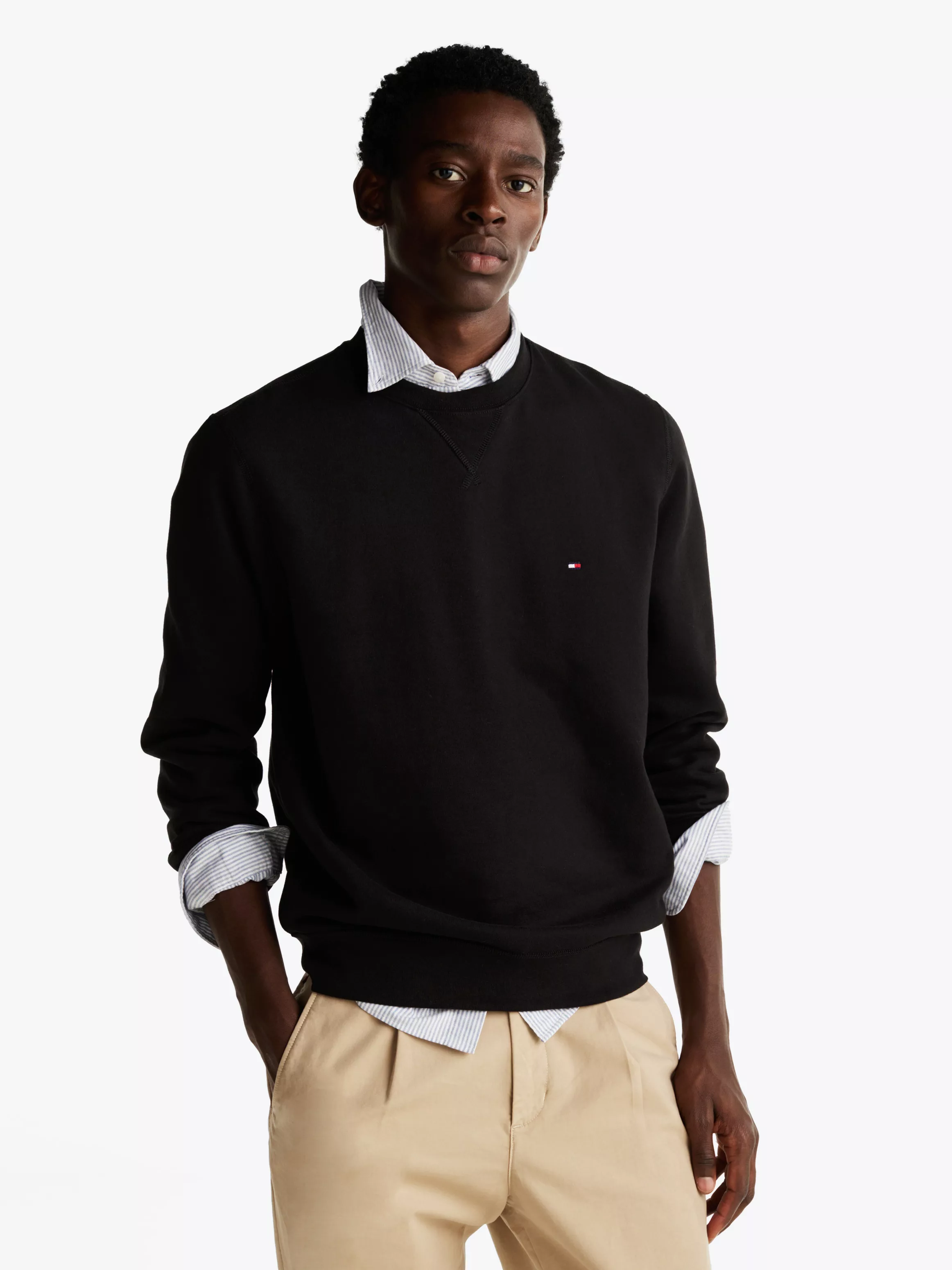 Tommy Hilfiger Sweatshirt "ESSENTIAL FLEECE CREWNECK", mit Tommy Hilfiger L günstig online kaufen