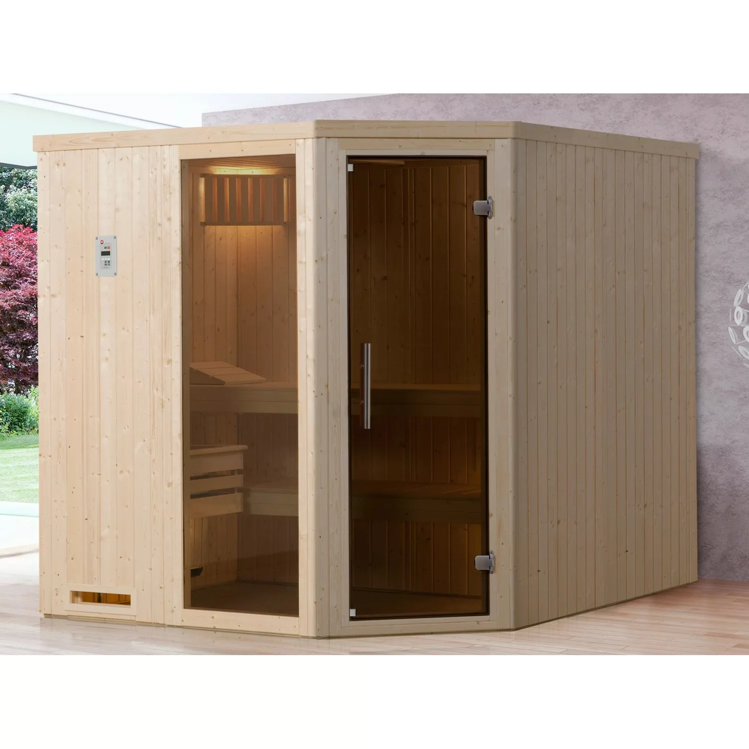 weka Sauna »Varberg«, (Set), 7,5 kW-Ofen mit digitaler Steuerung günstig online kaufen