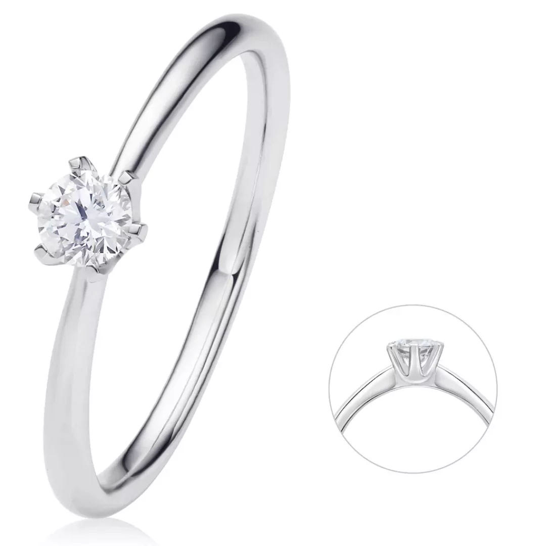 ONE ELEMENT Diamantring "0.2 ct Diamant Brillant Ring aus 585 Weißgold", Da günstig online kaufen