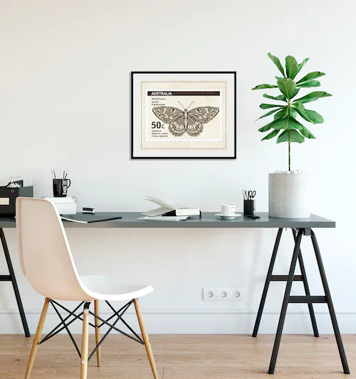 queence Bild "50c", Schmetterlinge-Kunst-Insekten, (1 St.), HD Premium Post günstig online kaufen