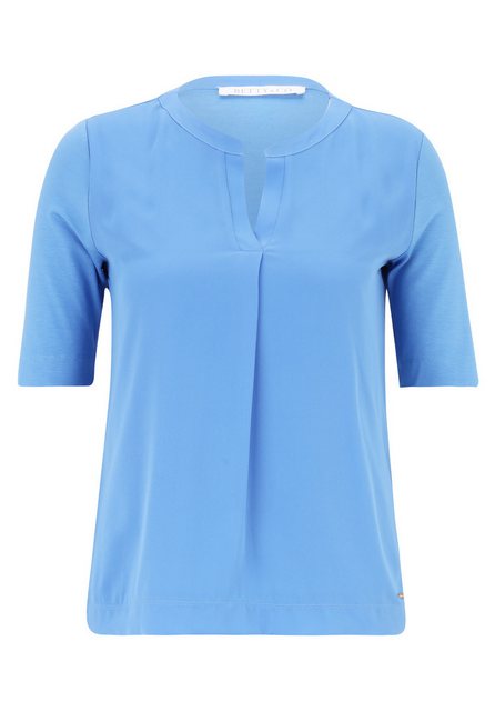 Betty&Co Kurzarmshirt Betty & Co Blusenshirt kurzarm (1-tlg) Materialmix günstig online kaufen