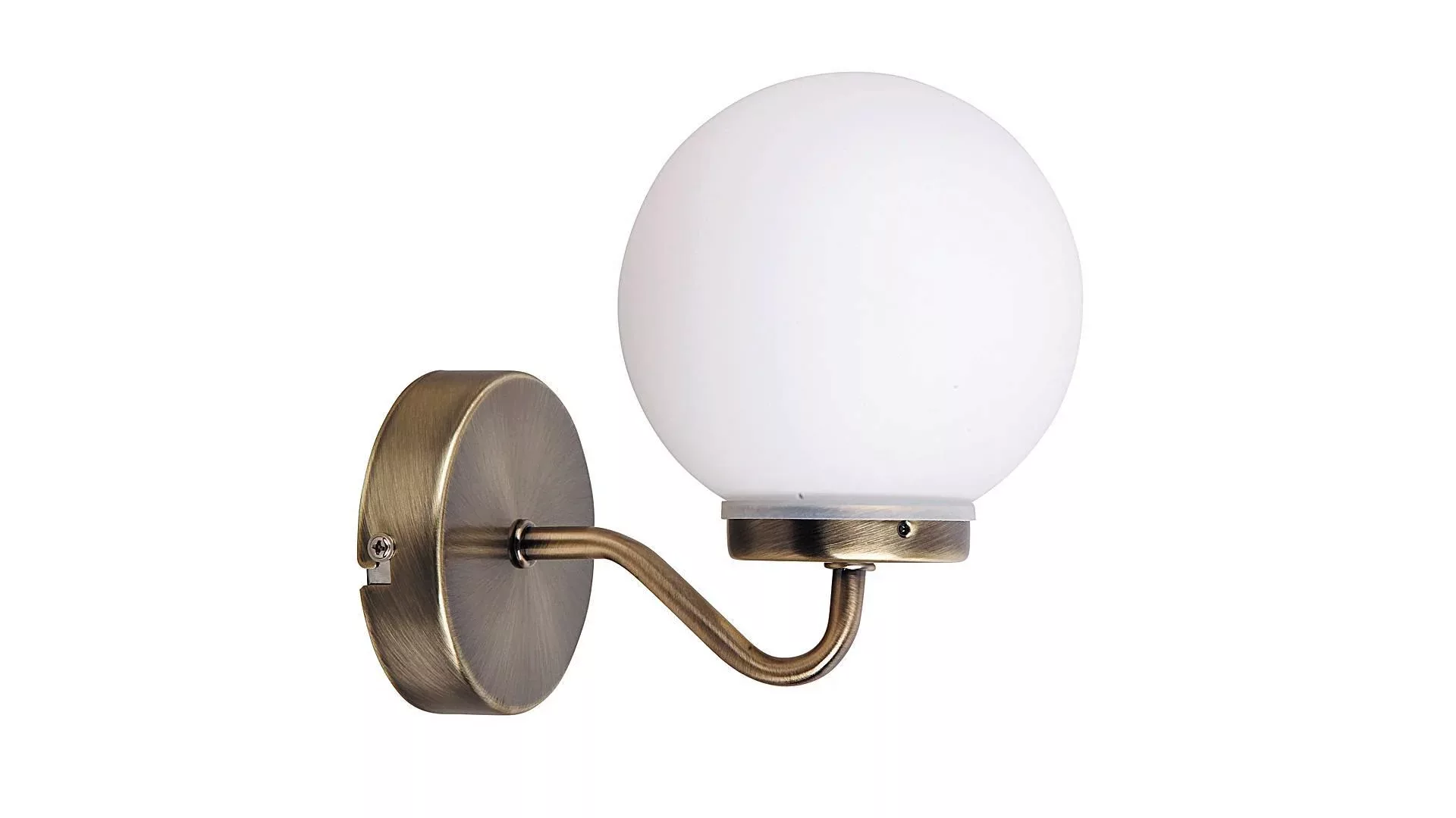 Elegante Badlampe IP20 in Bronze Weiß Kugel Schirm günstig online kaufen