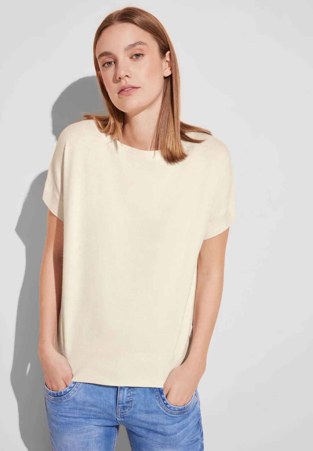 STREET ONE Sweatshirt sleeveless sweater, lucid white günstig online kaufen