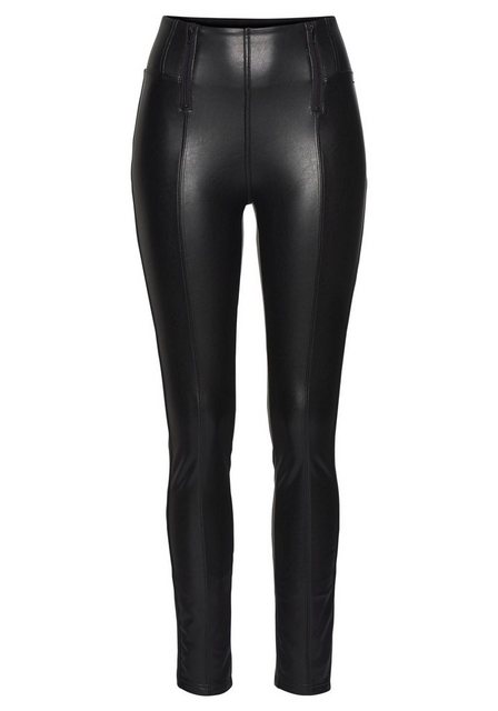 LASCANA Leggings in Lederoptik mit Reißverschlüssen, Loungewear günstig online kaufen