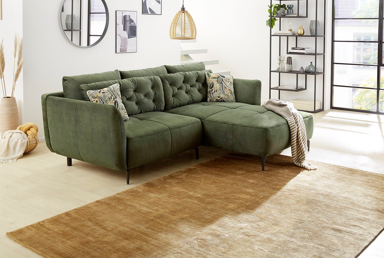 Jockenhöfer Gruppe Ecksofa Salo, im Retrolook, mit 5 Rücken-/Zierkissen günstig online kaufen
