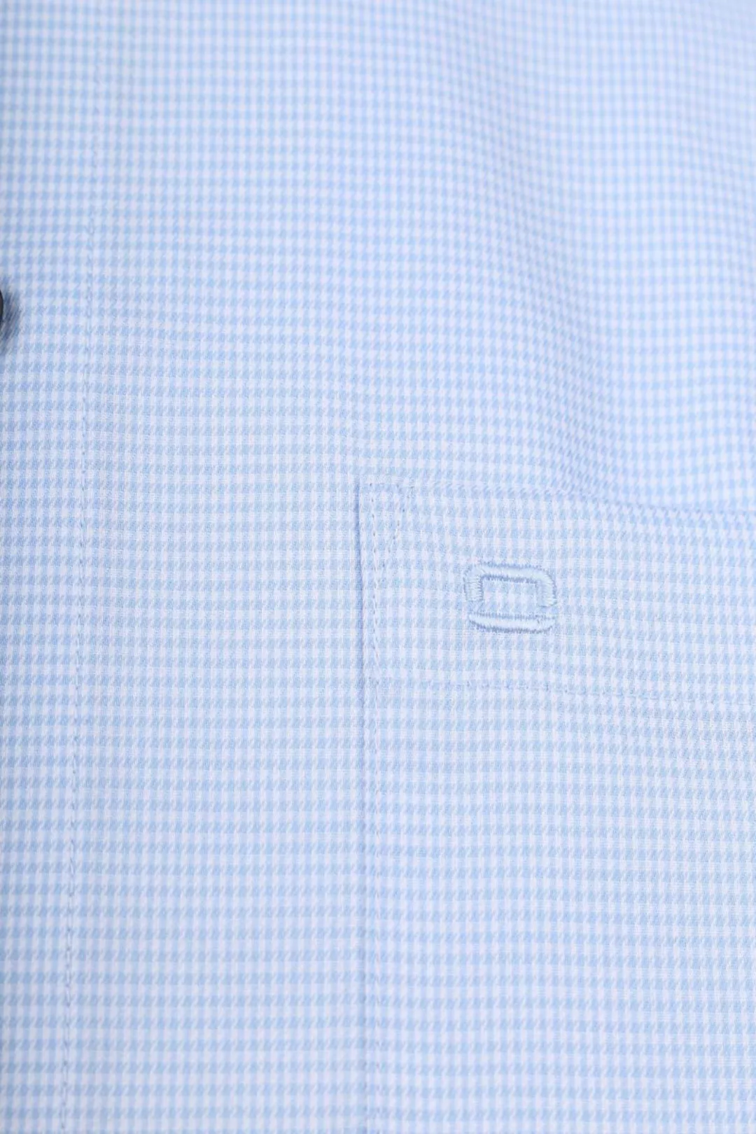OLYMP Luxor Hemd Pied De Poule Hellblau - Größe 44 günstig online kaufen