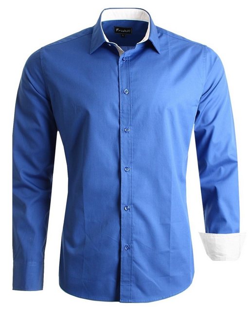 Früchtl Langarmhemd Früchtl Herren Langarm Hemd, dark-blue-white, XXL günstig online kaufen