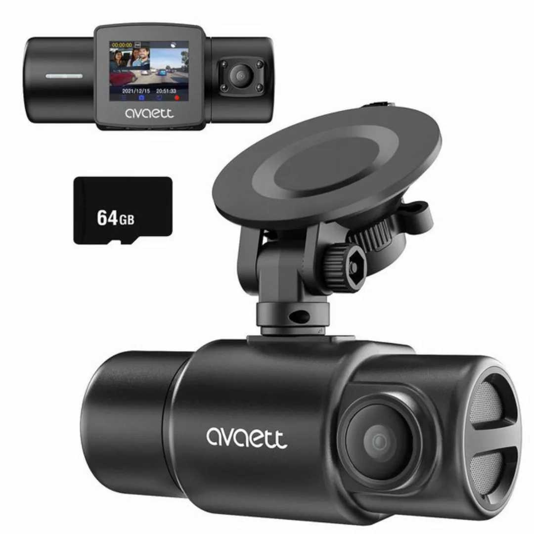 Avylet Dashcam Auto Vorne Hinten 2.5/1080P Dual Dash Cam mit 64GB SD Karte günstig online kaufen