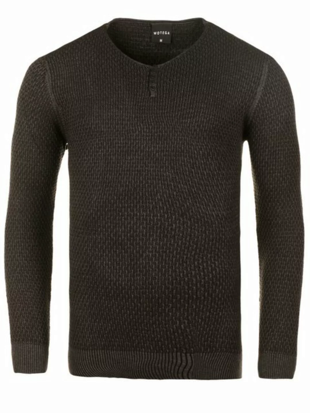 WOTEGA Rundhalspullover Structured Button Sweater Tim günstig online kaufen