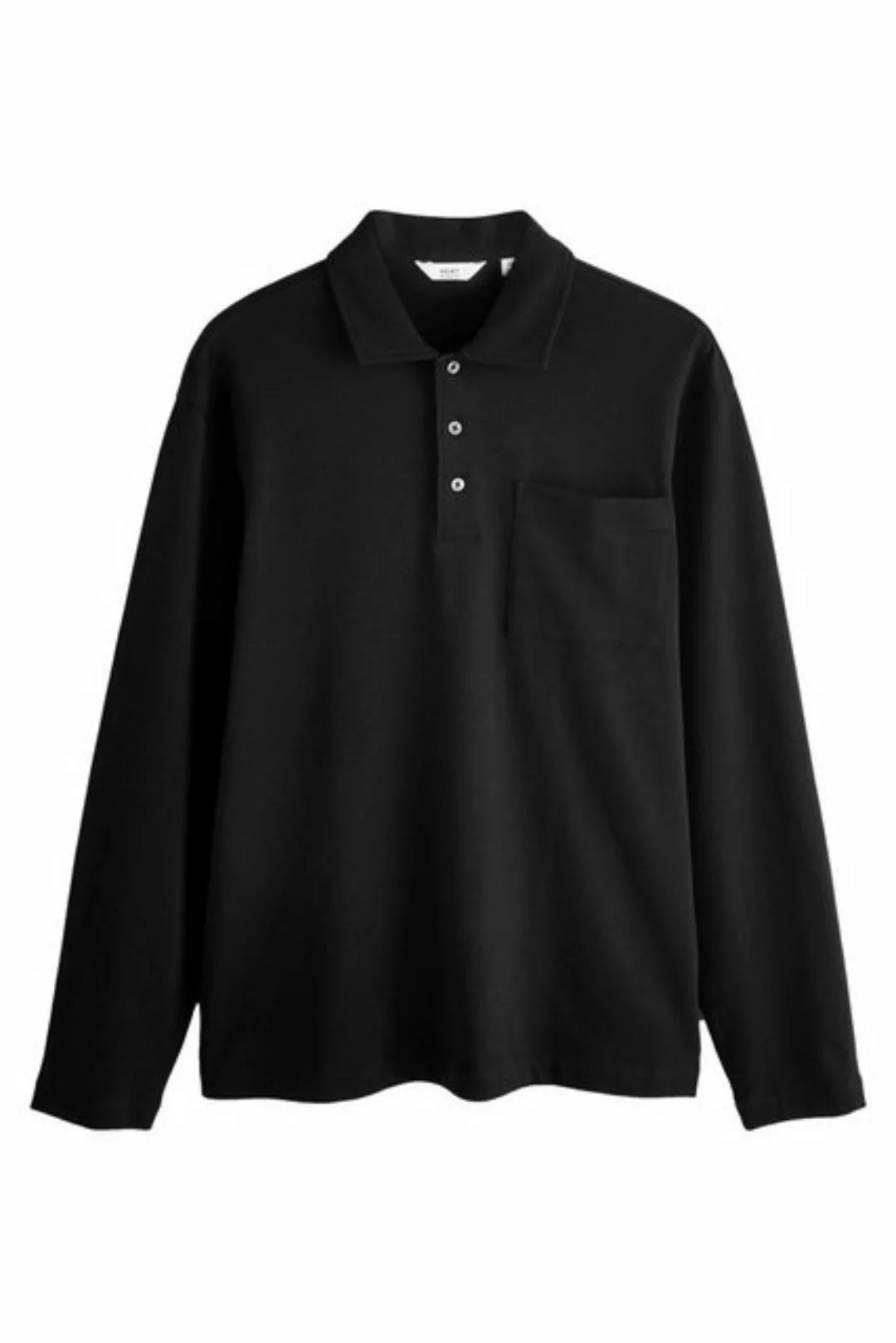 Next Langarm-Poloshirt Langärmeliges Polo-Shirt aus schwerem Stoff (1-tlg) günstig online kaufen