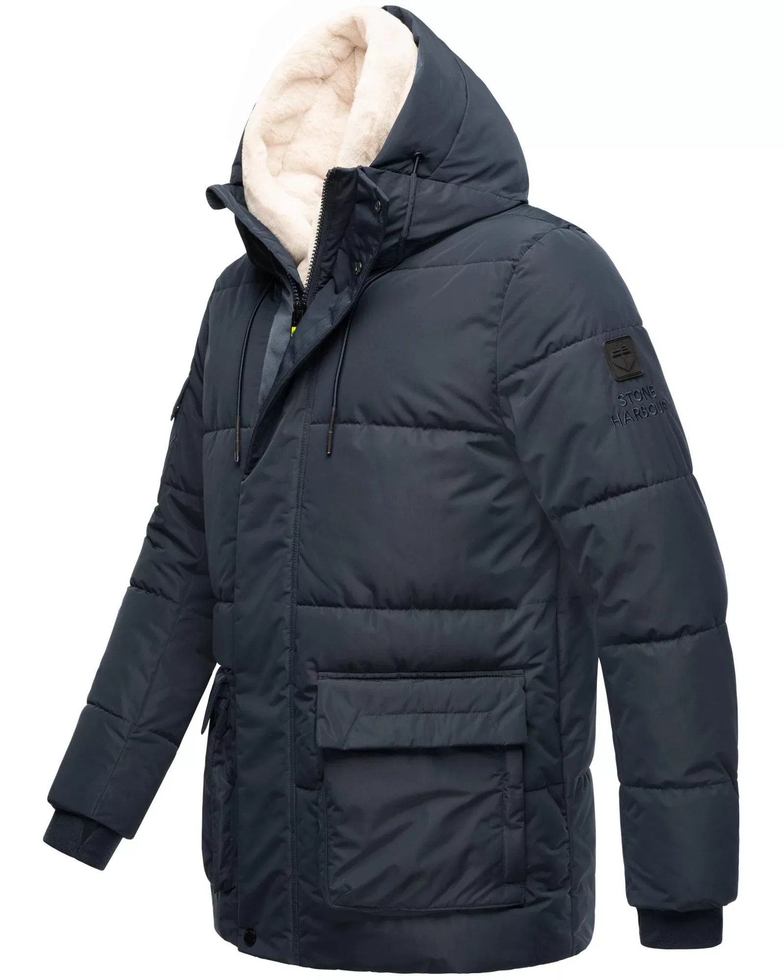 Stone Harbour Winterjacke "Lauroo XX", mit Kapuze, urbane Herren Steppjacke günstig online kaufen