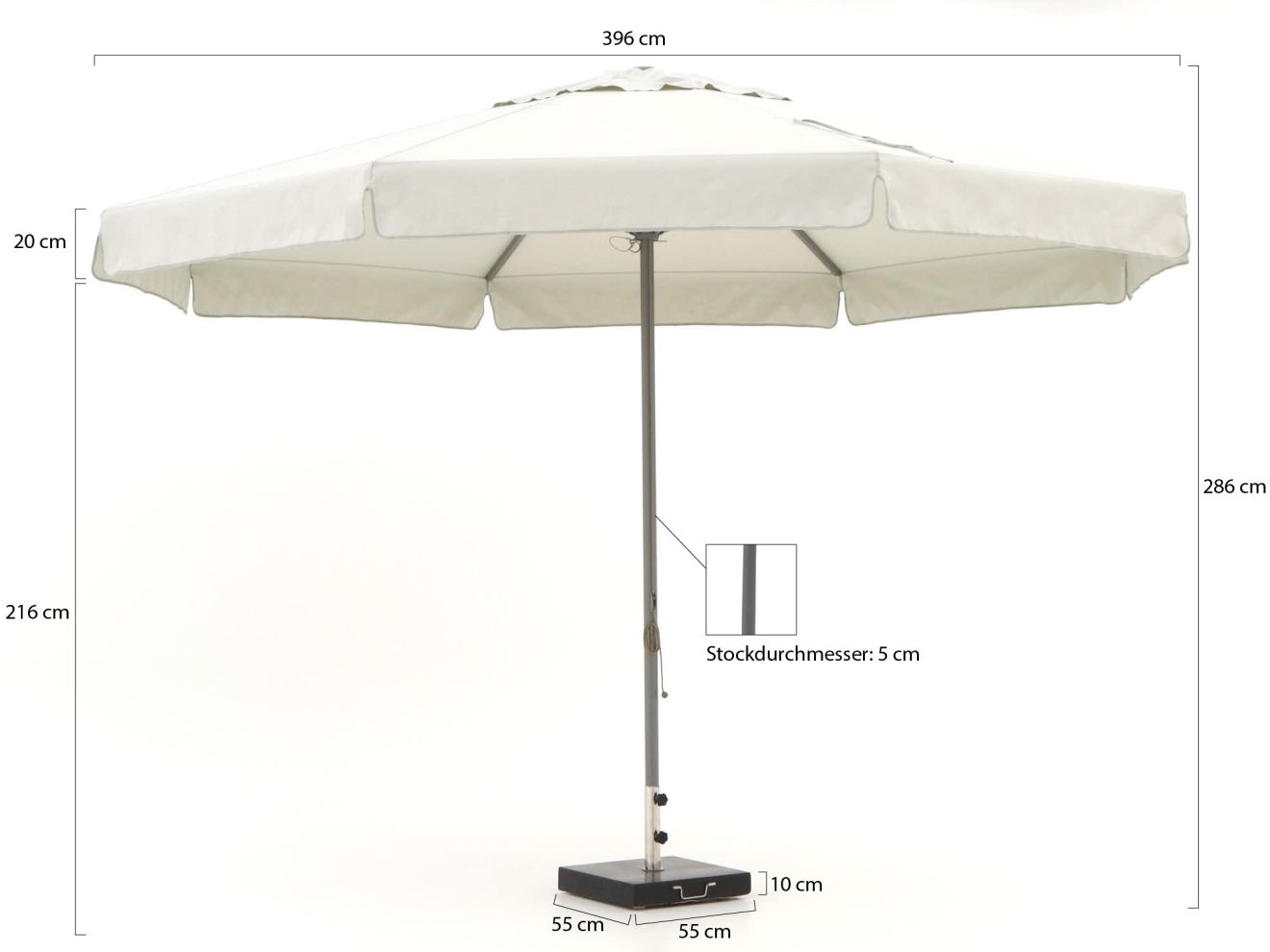 Shadowline Bonaire Sonnenschirm ø 400 cm günstig online kaufen