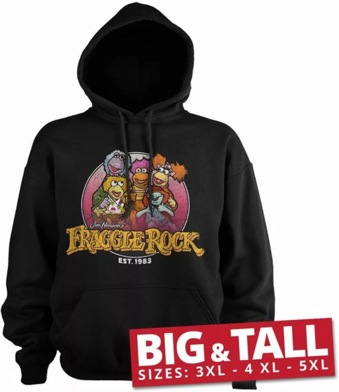 Fraggle Rock Kapuzenpullover Since 1983 Big & Tall Hoodie günstig online kaufen