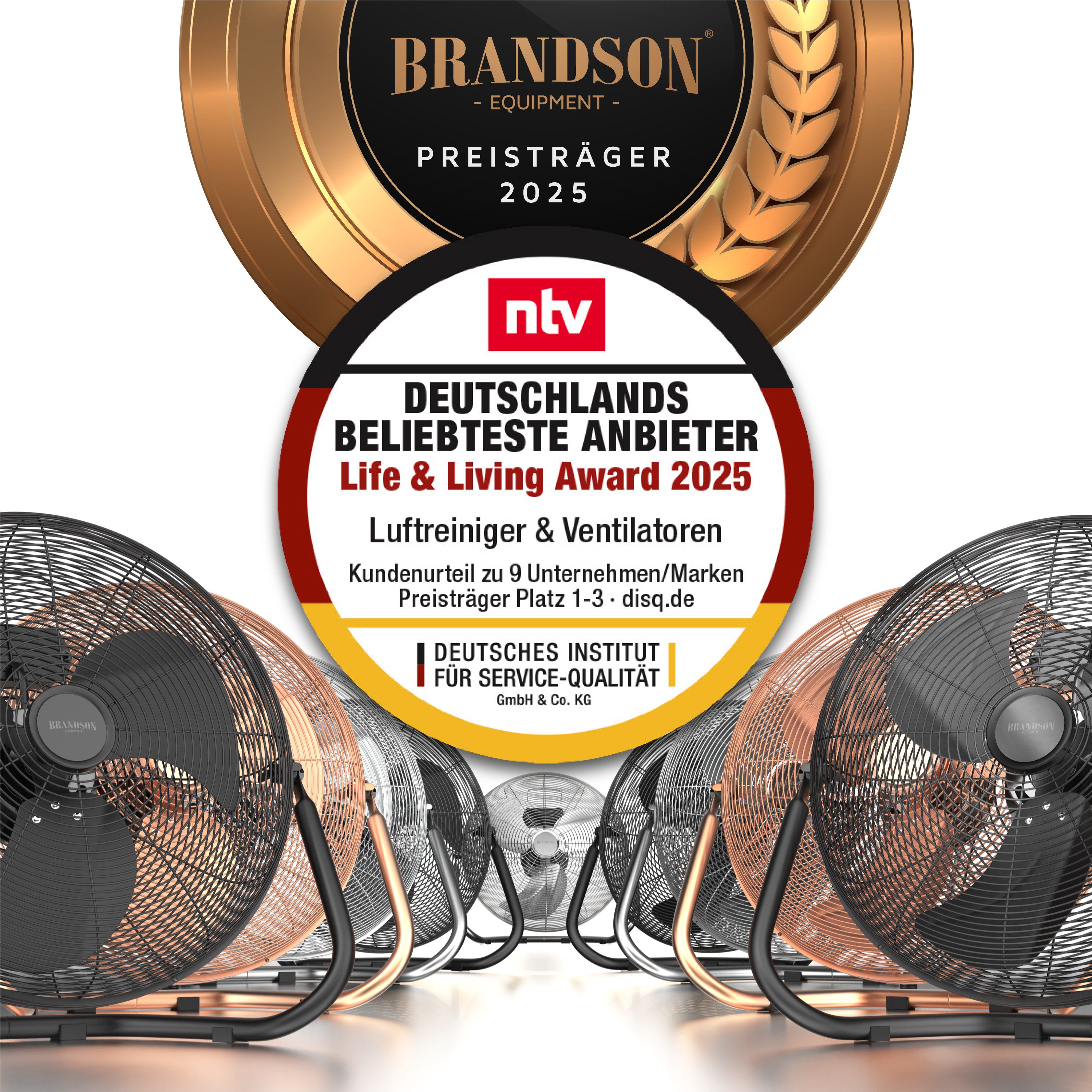 Brandson Windmaschine Bodenventilator im Retro Stil, günstig online kaufen