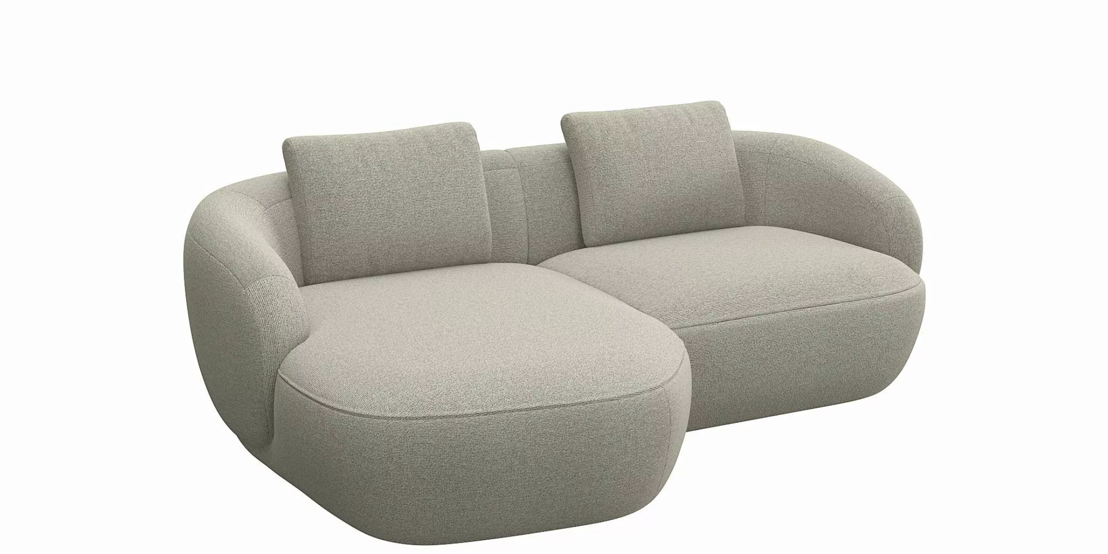 FLEXLUX Wohnlandschaft »Torino, rund, L-Form, Sofa-Ecke mit Recamiere, Long günstig online kaufen