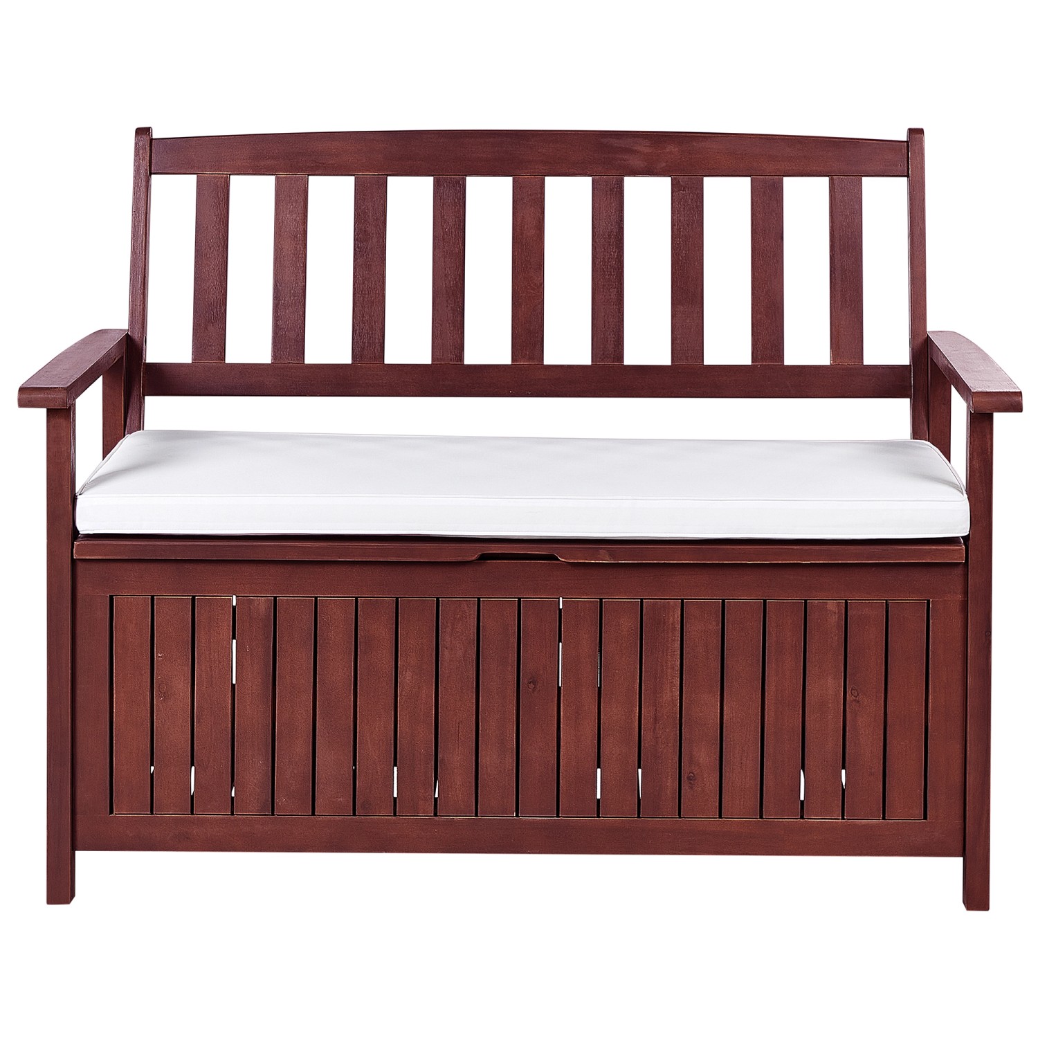 Beliani Gartenbank SOVANA Dunkelrot 60x120x91 günstig online kaufen