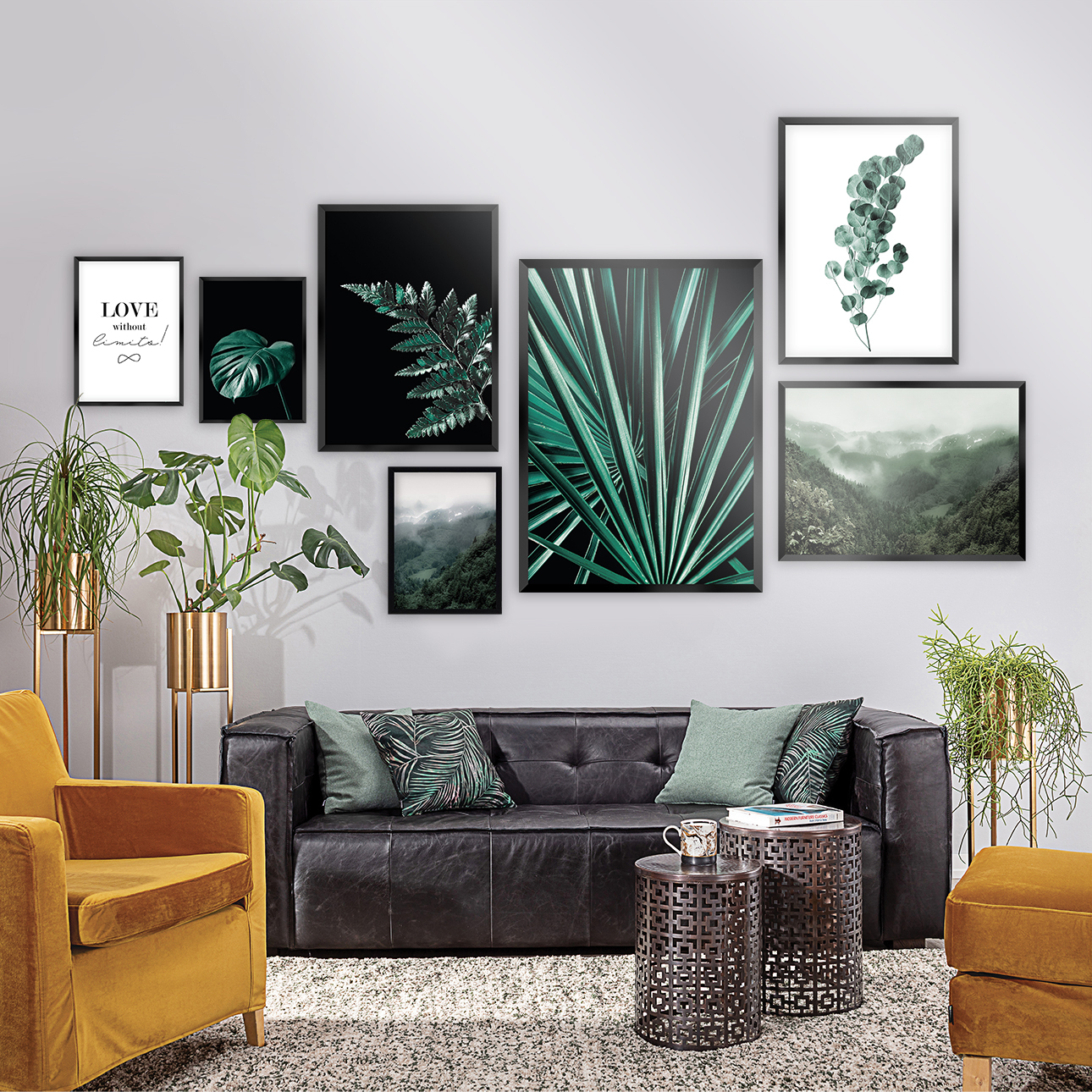 Bilder-Set Green Jungle 7 Stck., 70x100cm/ 50x70cm/30x40cm günstig online kaufen
