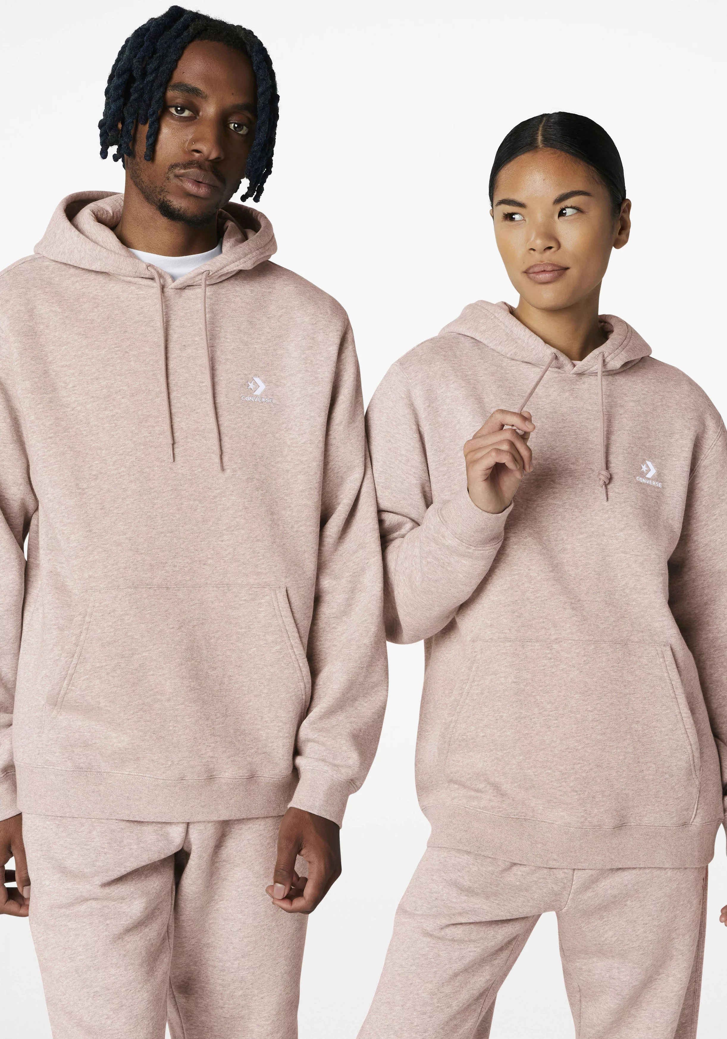 Converse Kapuzensweatshirt EMBROIDERED STAR CHEVRON BRUSHED BACK FLEECE HOO günstig online kaufen