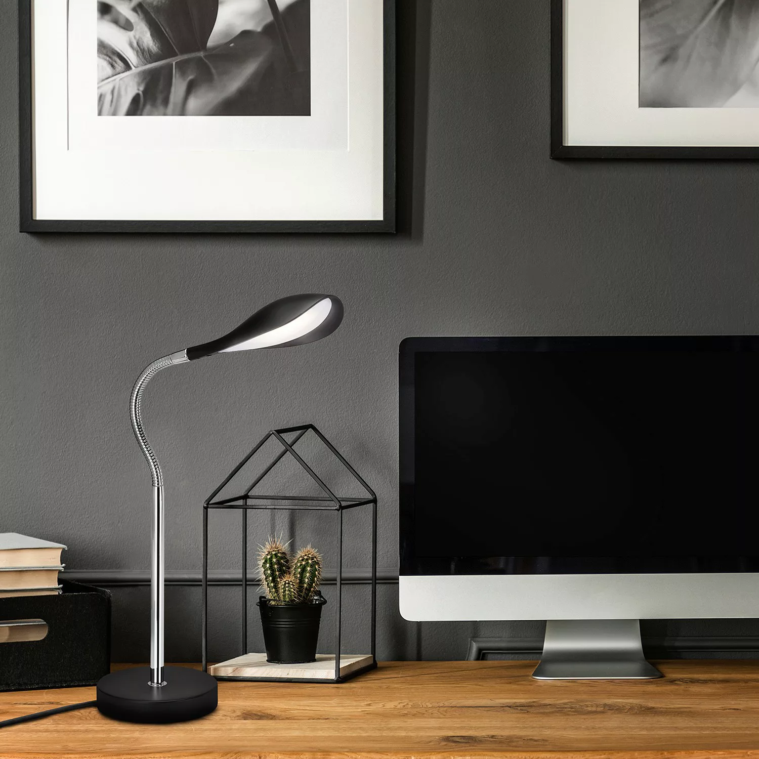 home24 LED-Tischleuchte  Swan günstig online kaufen