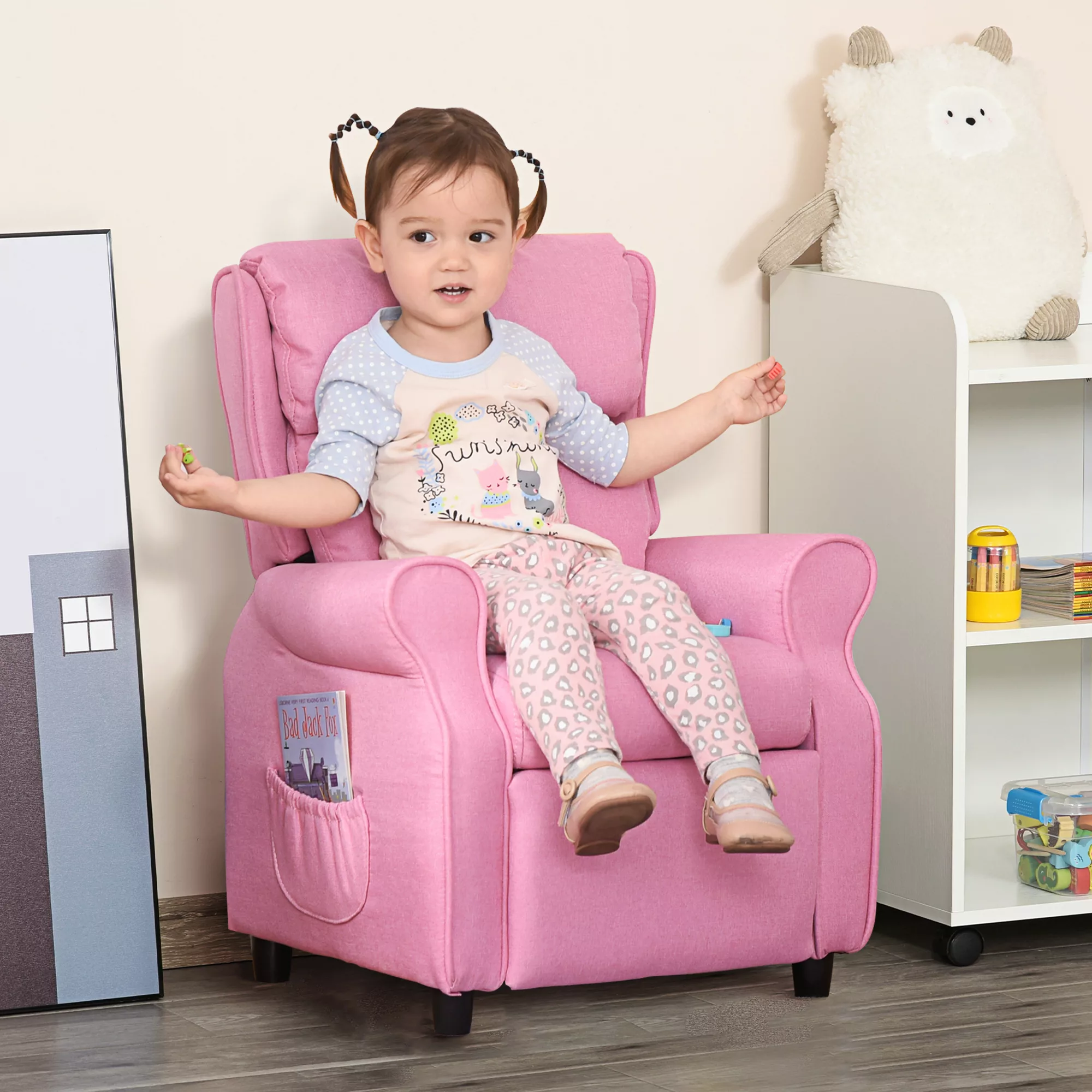 HOMCOM Verstellbares Kindersofa mit Fußstütze  Gemütlicher Kindersessel für günstig online kaufen