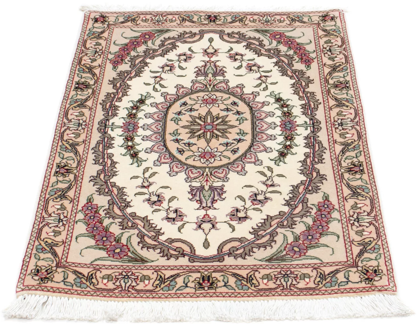 morgenland Wollteppich »Täbriz - 50 Raj Blumenmuster Rosso scuro 90 x 60 cm günstig online kaufen