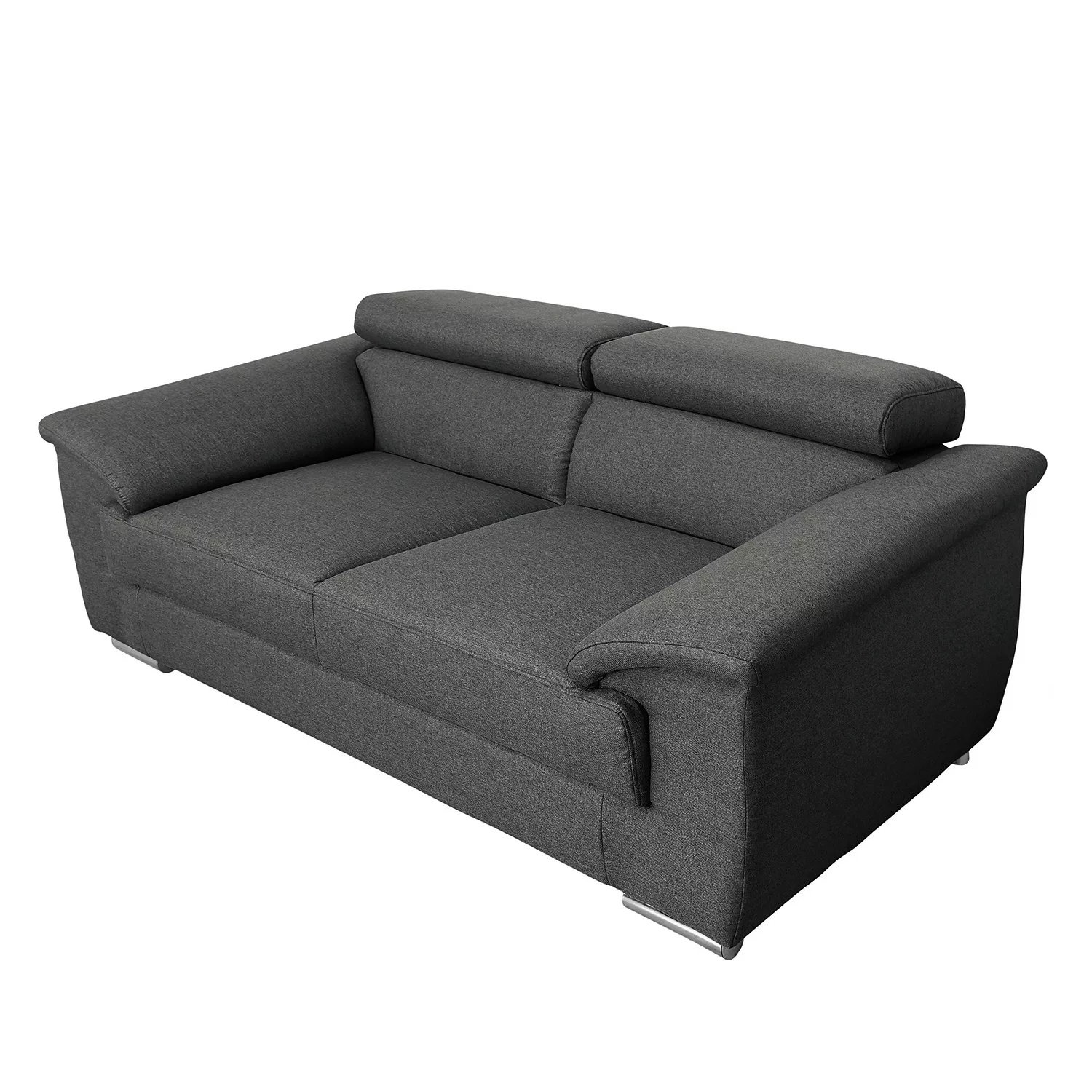 home24 Modoform Sofa Swaine 3-Sitzer Anthrazit Webstoff 213x78x100 cm günstig online kaufen