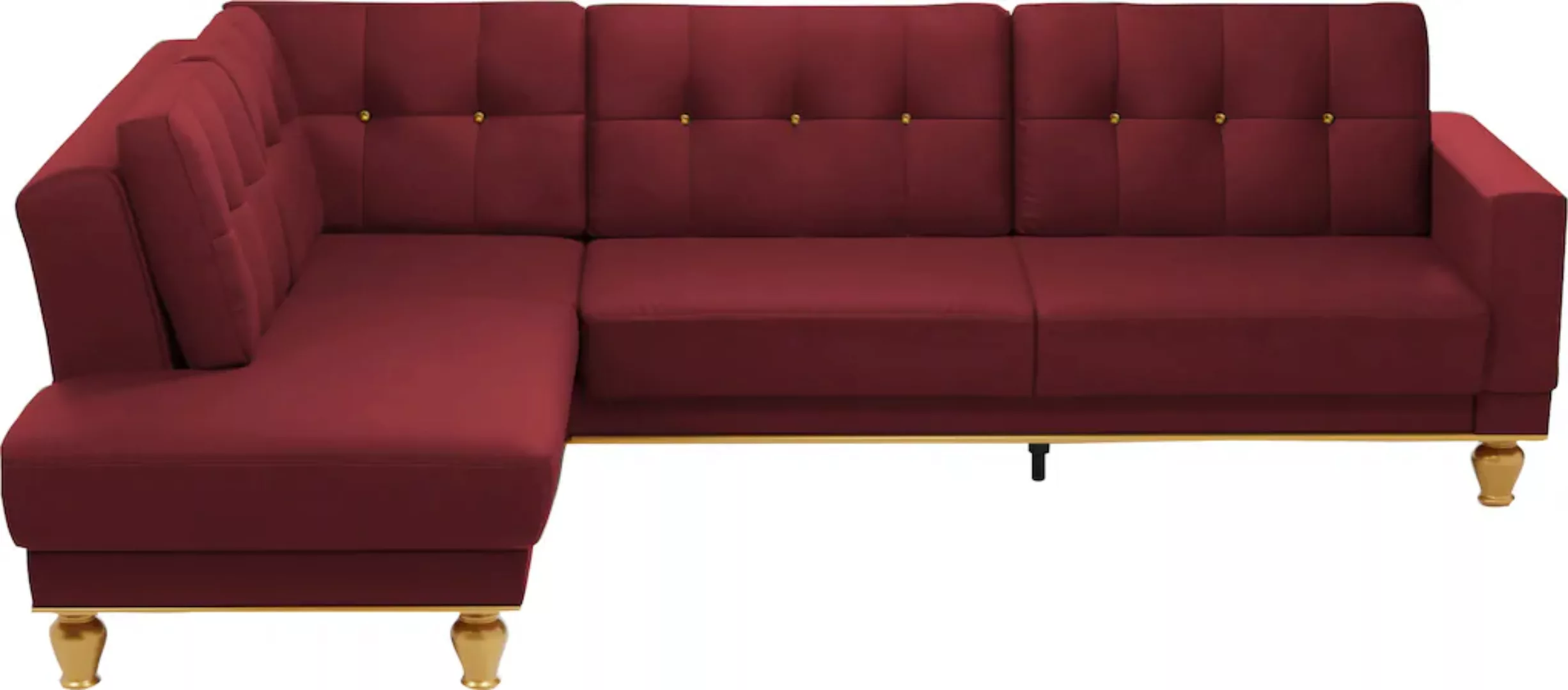 sit&more Ecksofa »Orient 5 V L-Form«, mit Strass-Stein, wahlweise mit Bettf günstig online kaufen