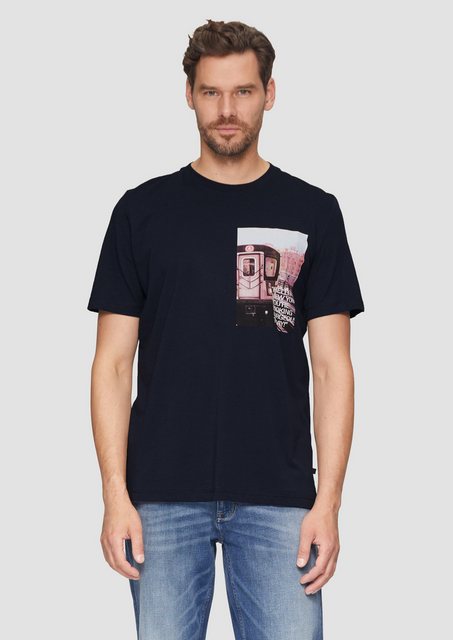 s.Oliver Kurzarmshirt T-Shirt mit Fotoprint Artwork günstig online kaufen