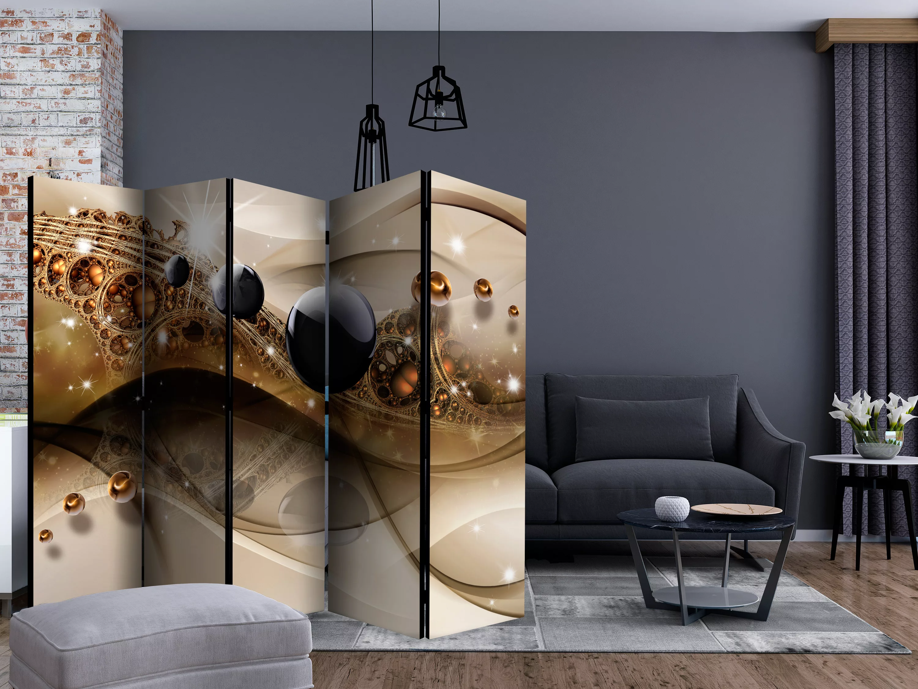 5-teiliges Paravent - Jewel Of Expression Ii [room Dividers] günstig online kaufen