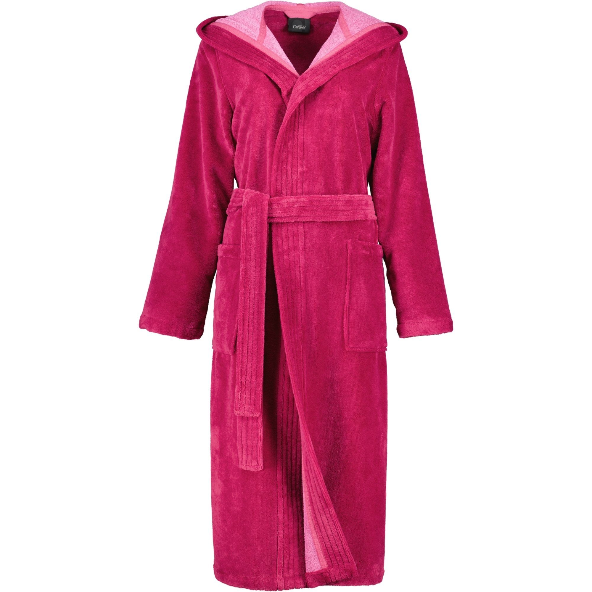 Cawö Home Damenbademantel 802 Kapuze Velours, günstig online kaufen
