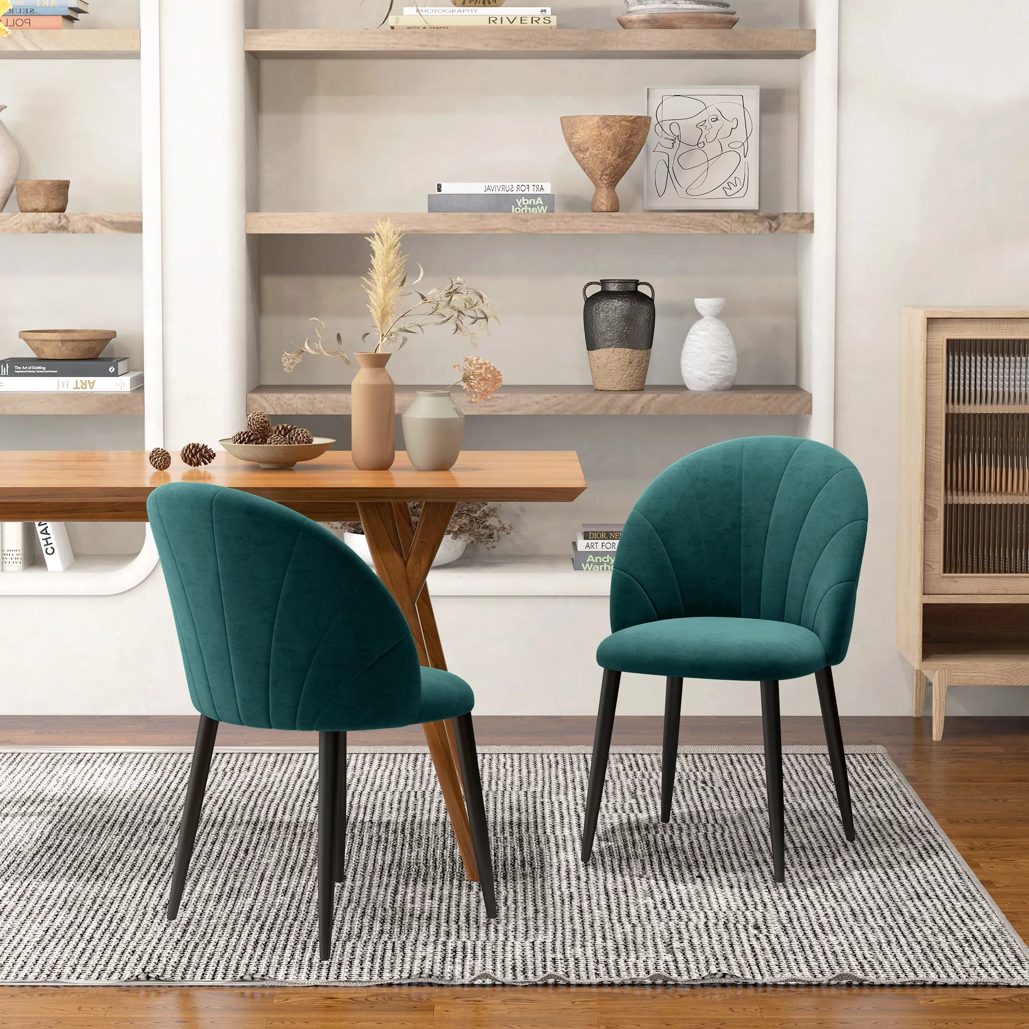 HOMCOM Esszimmerstühle 2er-Set  Moderner Küchenstuhl im Skandi-Design, Wohn günstig online kaufen