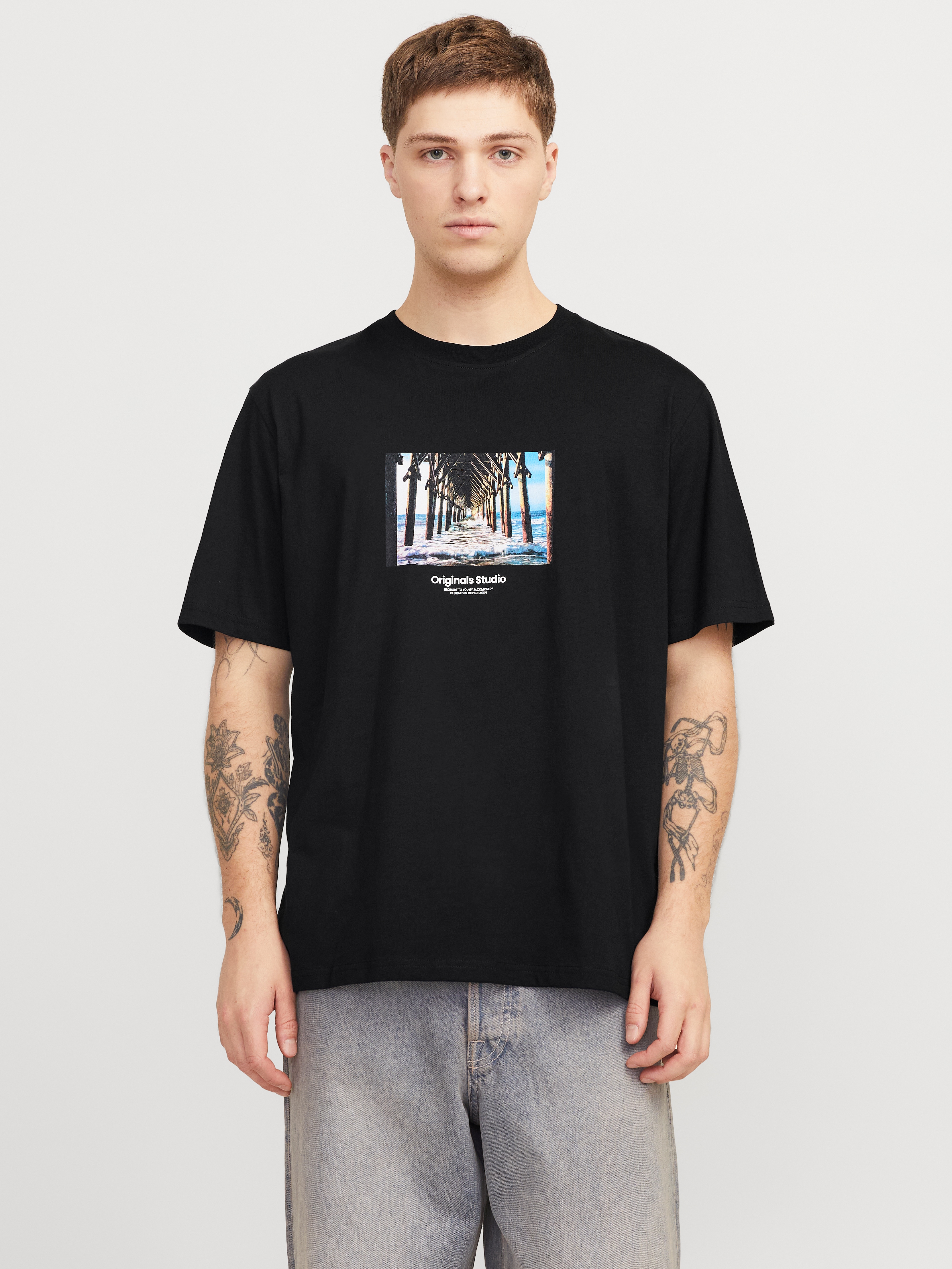 Jack & Jones Kurzarmshirt "JORVESTERBRO PICTURE TEE SS CREW NECK SN" günstig online kaufen