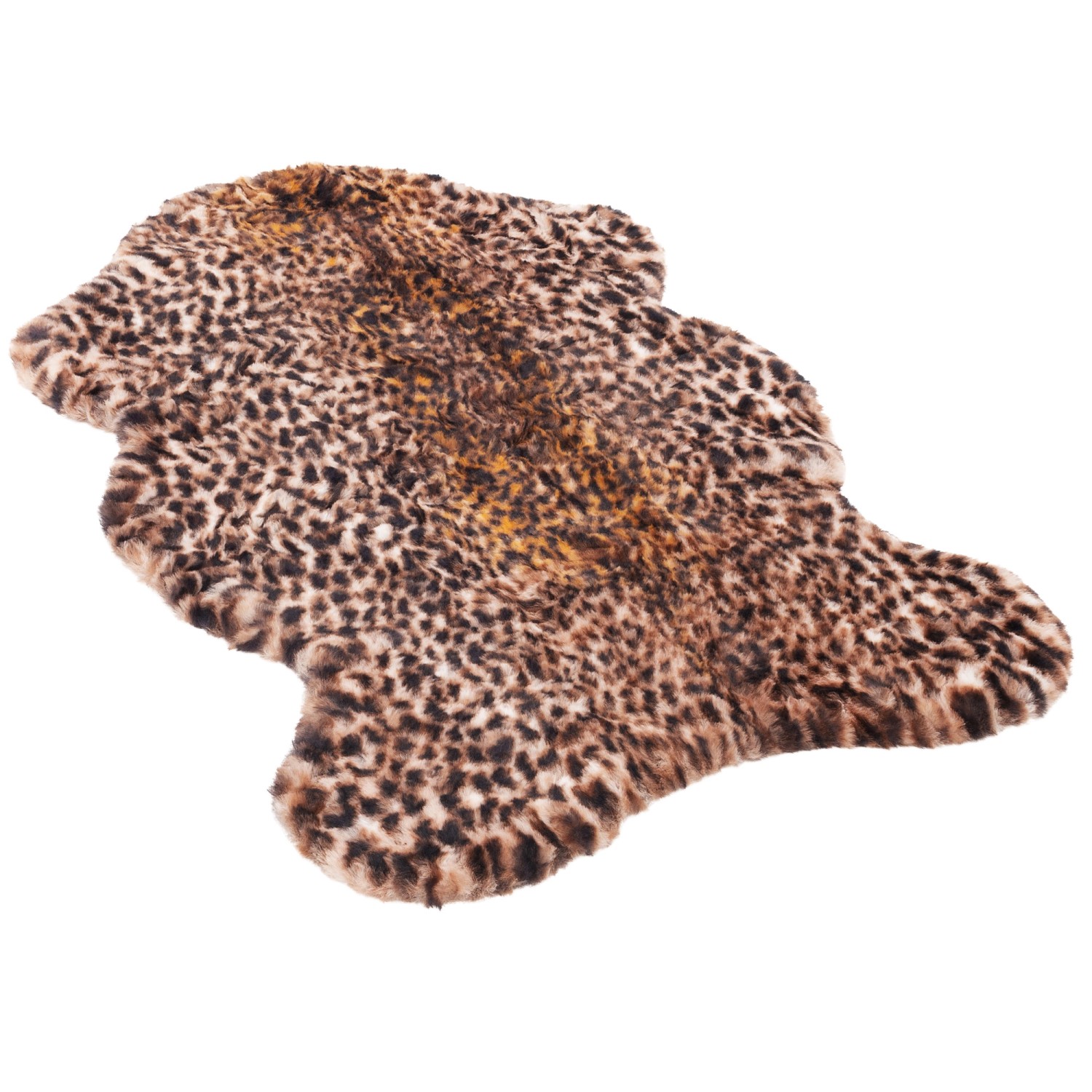 Pergamon Luxus Super Soft Fellteppich Pearl Leopard Shape Braun 140x190cm günstig online kaufen