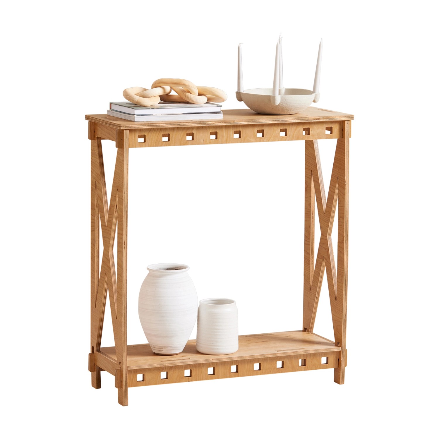 SoBuy Konsolentisch mit Zapfenverbindungen Flurtisch Sideboard HFSB01-N günstig online kaufen