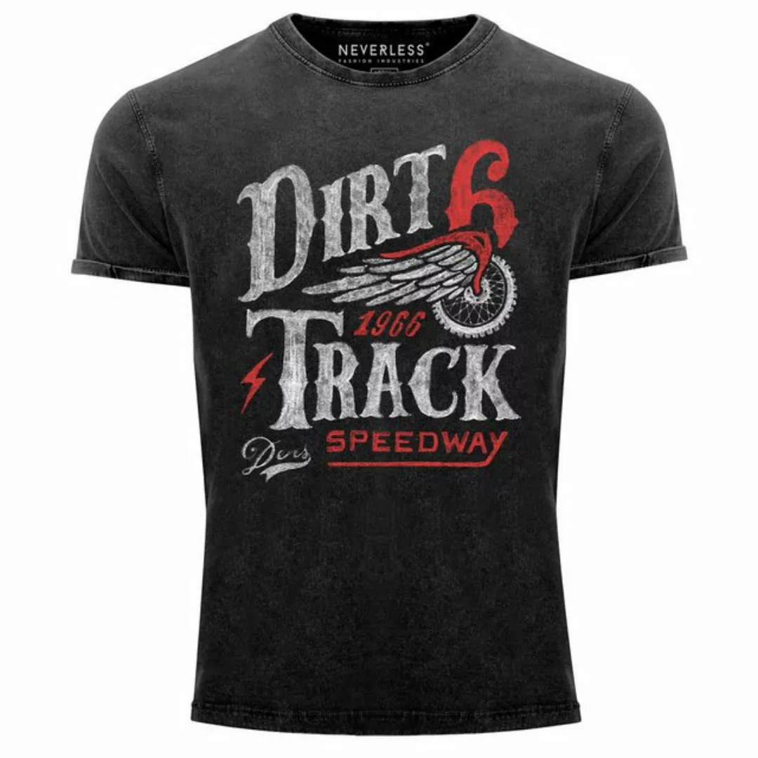 Print-Shirt Cooles Angesagtes Herren T-Shirt Vintage Shirt Dirt Track Racin günstig online kaufen