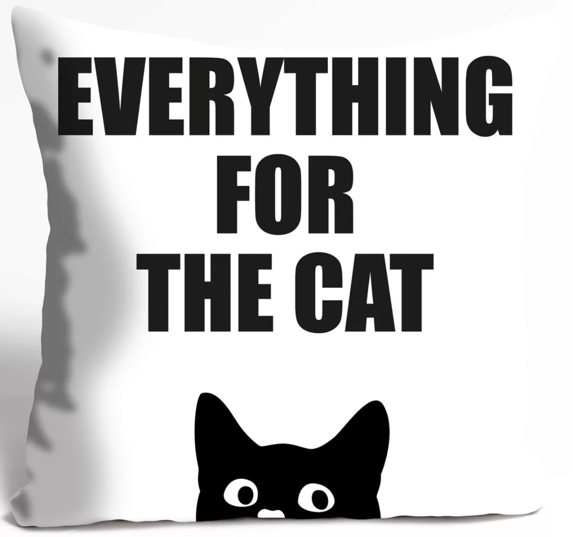 queence Dekokissen »EVERYTHING FOR THE CAT«, Kissenhülle ohne Füllung, 1 St günstig online kaufen