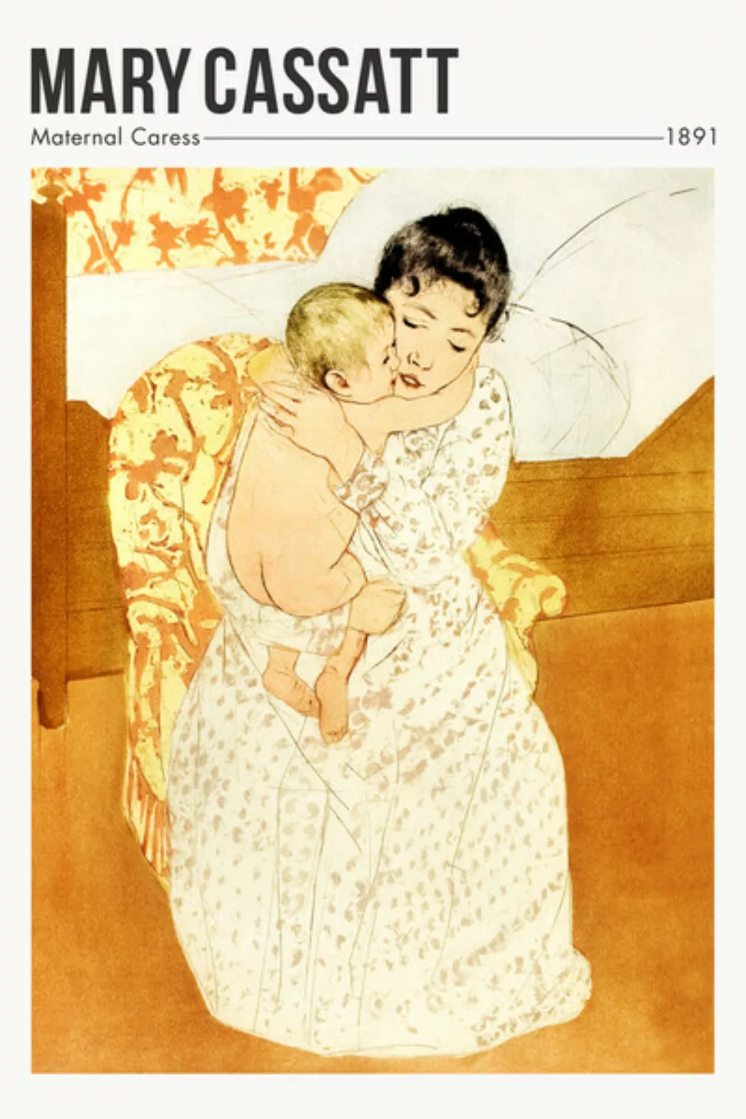 Poster / Leinwandbild - Maternal Caress Von Mary Cassatt günstig online kaufen