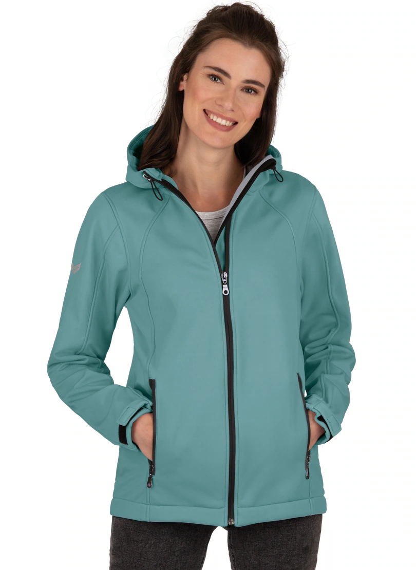 Trigema Softshelljacke "TRIGEMA Taillierte Softshell–Kapuzenjacke", (1 St.) günstig online kaufen