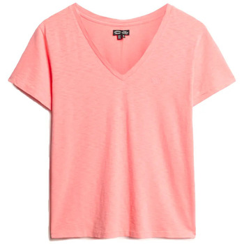 Superdry V-Shirt "STUDIOS SLUB EMB VEE TEE", strukturiertes T-Shirt mit V-A günstig online kaufen