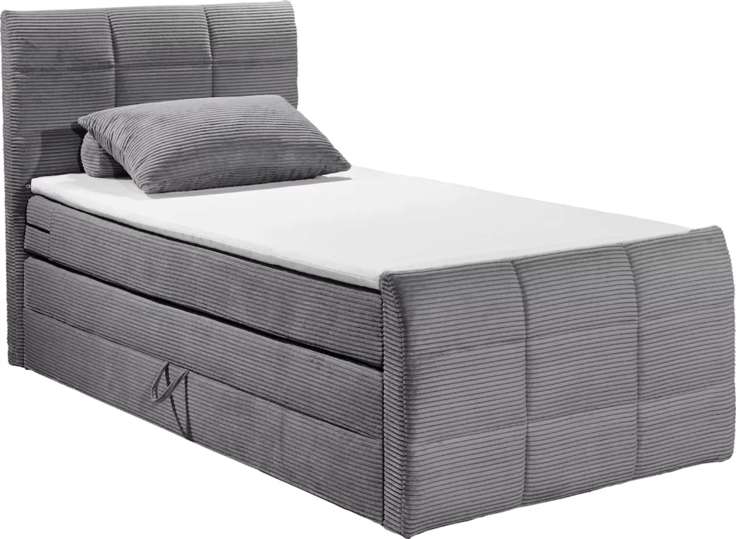 ED EXCITING DESIGN Boxspringbett »Bolivia«, harte Seite mit Kokosmatte, wei günstig online kaufen