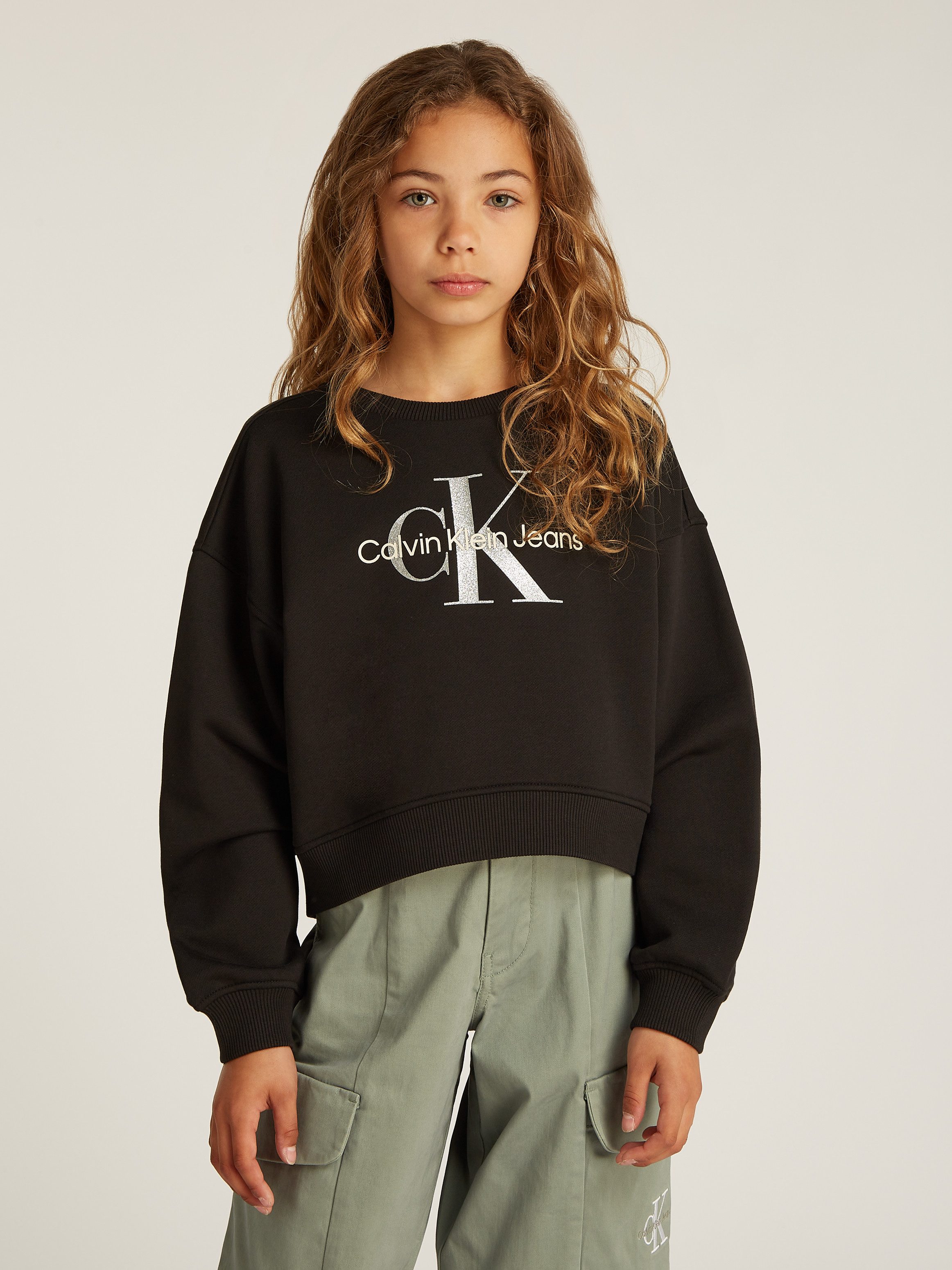 Calvin Klein Jeans Sweatshirt GLITTER MONOLOGO günstig online kaufen