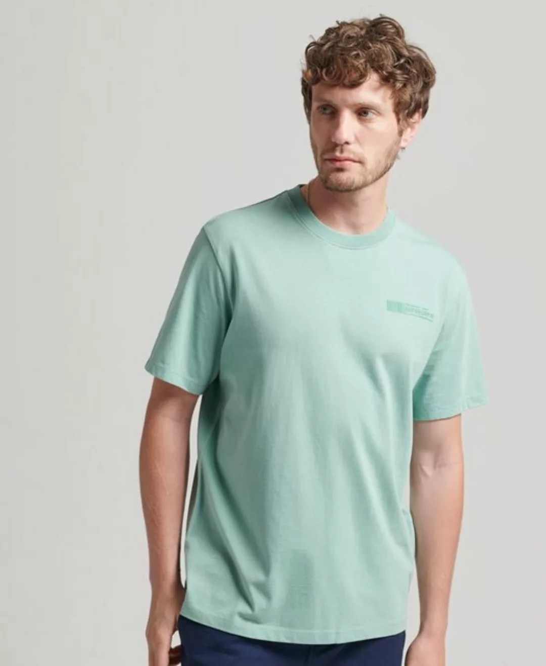 Superdry T-Shirt CODE STACKED LOGO TEE Granite Green günstig online kaufen