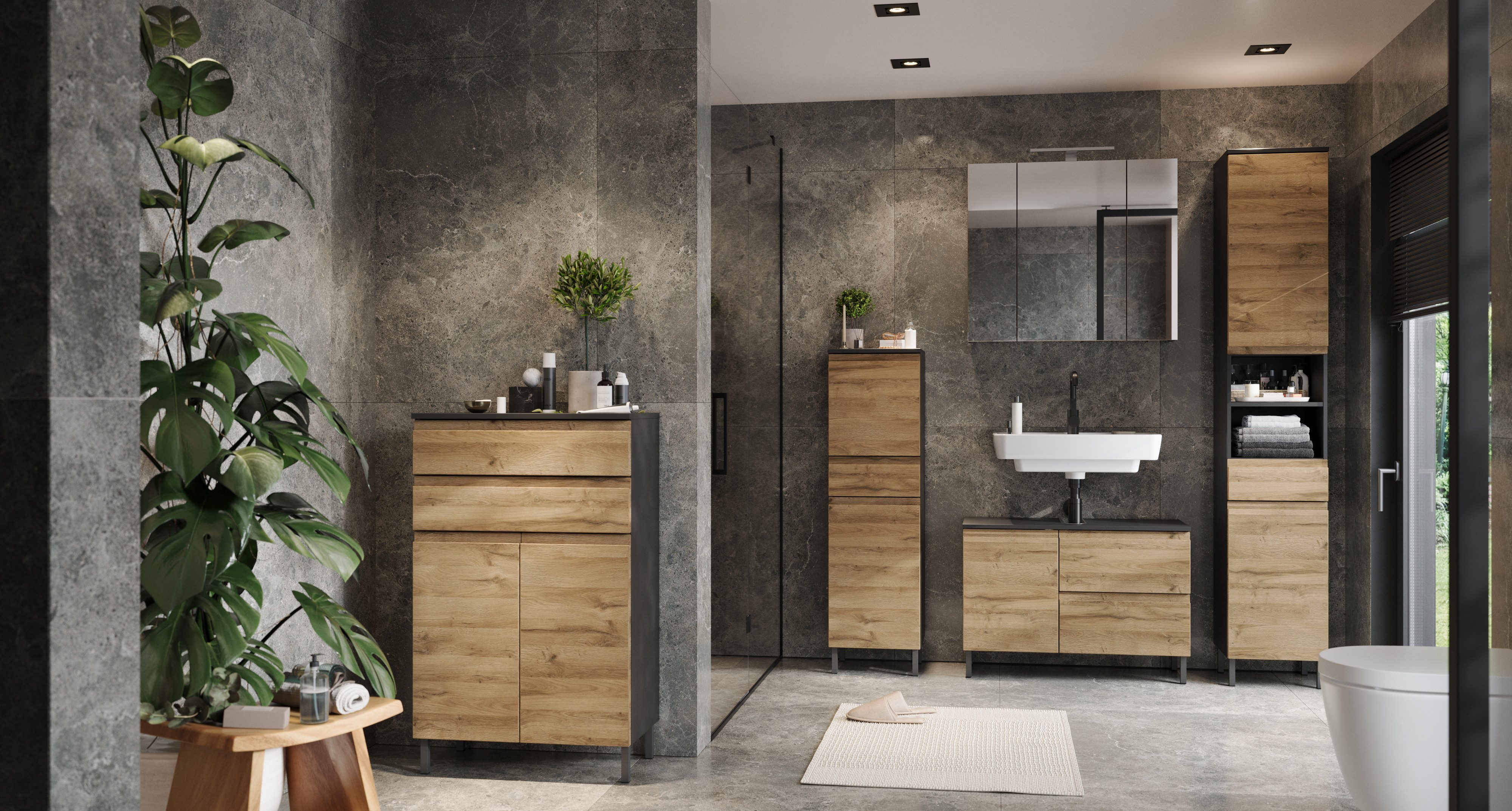 GERMANIA Midischrank "Scantic", (1 St.), mit griffloser Optik günstig online kaufen