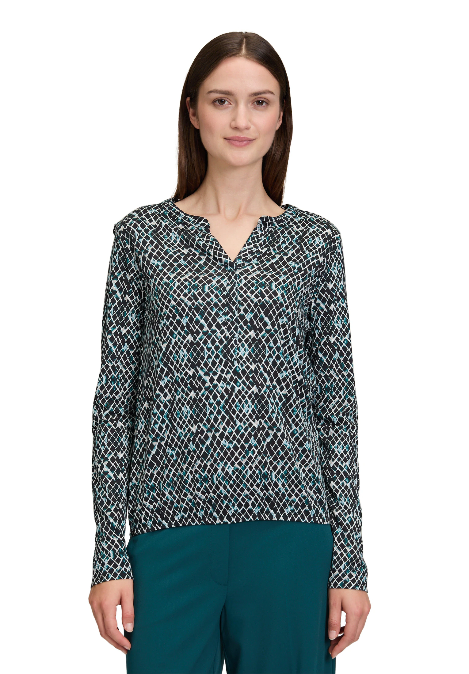 Betty&Co Kurzarmshirt "Betty & Co Damen Casual-Shirt mit verdeckter Verschl günstig online kaufen