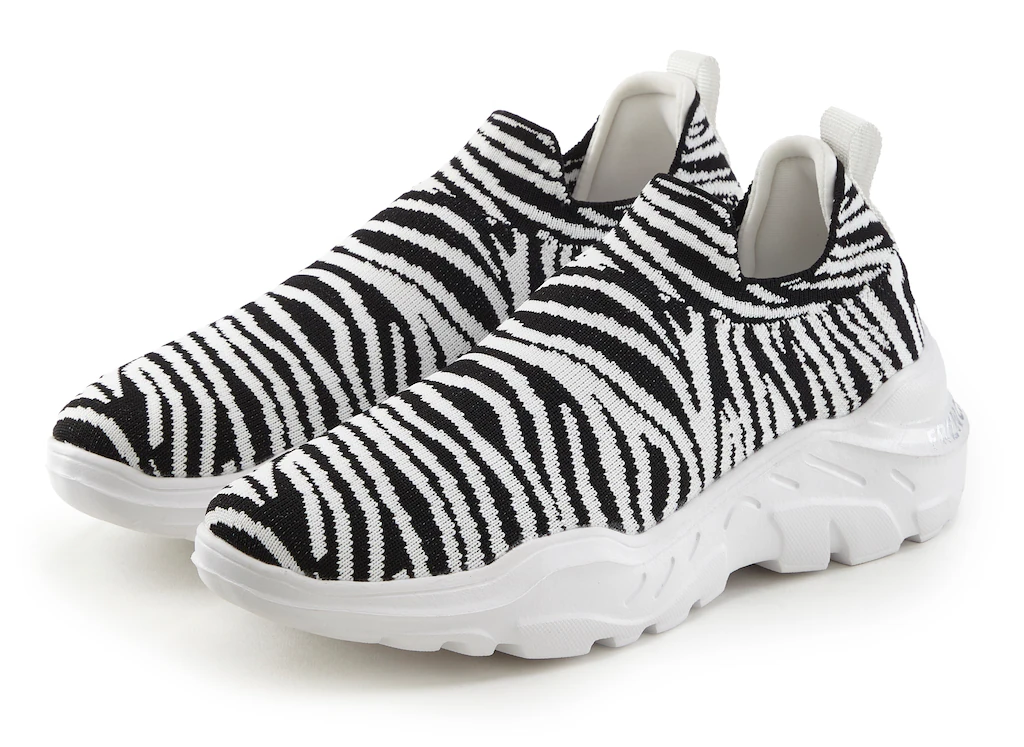 French Connection Sneaker, im Zebra-Look, zum Reinschlüpfen VEGAN günstig online kaufen