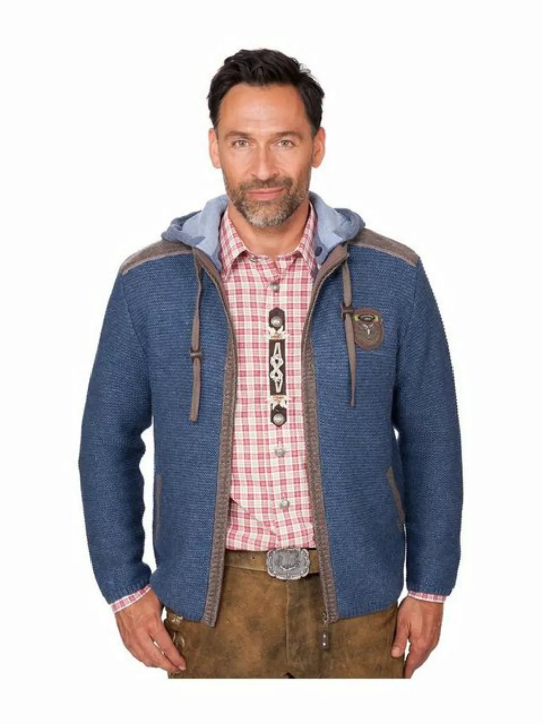 Spieth & Wensky Trachtenjacke Trachten Strickjacke DAKAR jeansblau günstig online kaufen