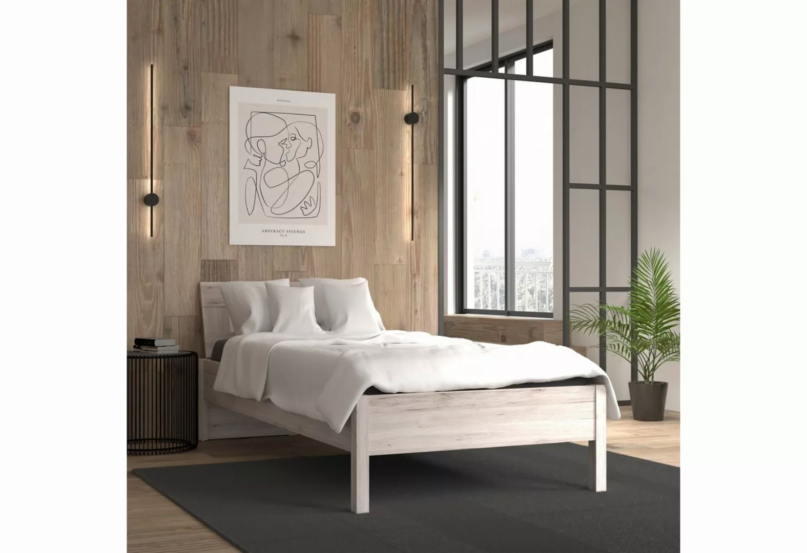 freiraum Bett in Sandeiche/ Weiß - 99x78,5x17,5cm (BxHxT) günstig online kaufen