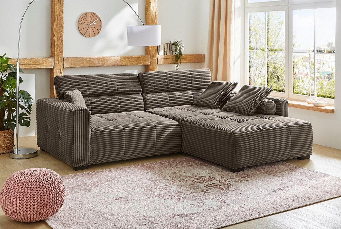 Jockenhöfer Gruppe Ecksofa Severino L-Form im Big-Sofa-Style, mit Kopfteilv günstig online kaufen